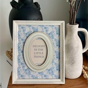 Cottagecore Farmhouse Blue and White Quote Wall Art